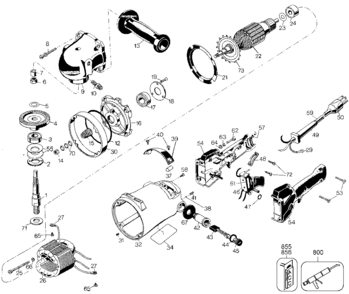 Part Location Diagram of DW4956 Black and Decker 8-7/8 KOOL FLEX BACK